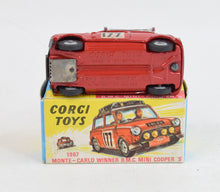 Corgi Toys 339 Austin Monte Carlo Mini Cooper 'S'. Virtually Mint/boxed (Factory error - fitted with 485 roof rack)