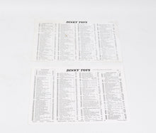 2 x Dinky toys dual sided  Promotional Poster/Flyer