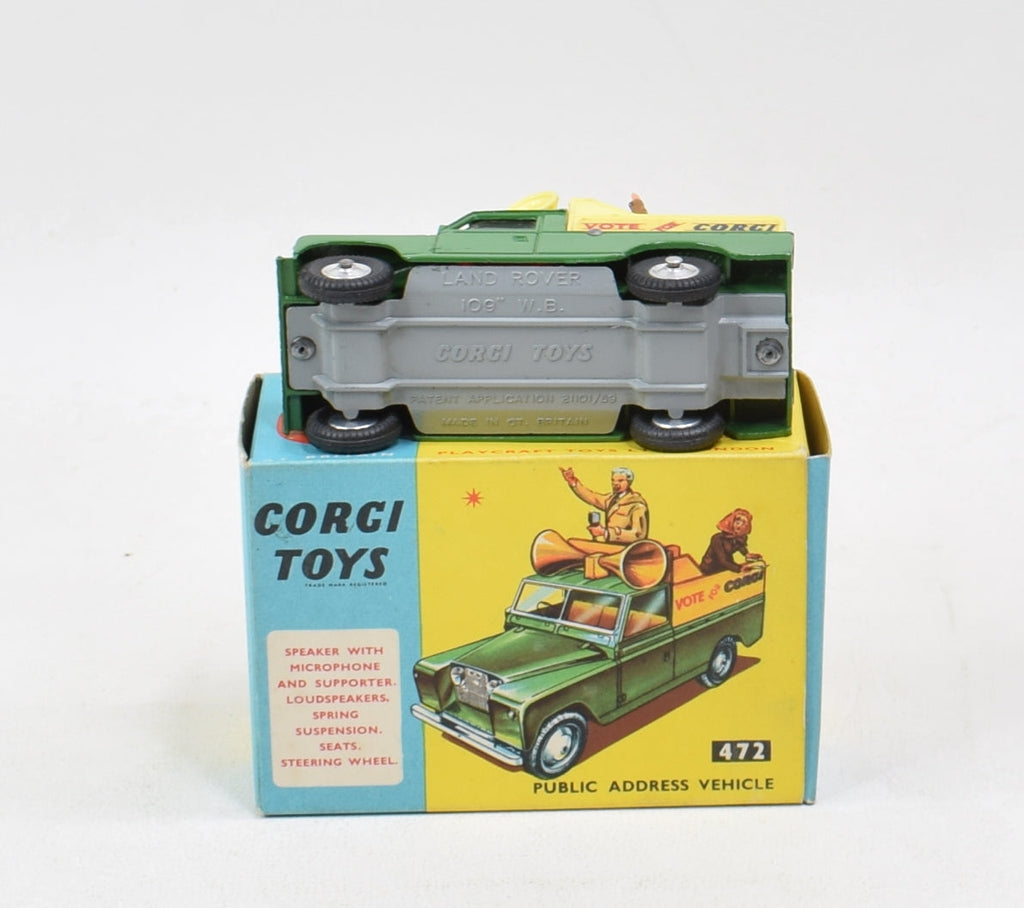 CORGI 　NO.472 LAND ROVER 　VOTE CORGI Land-Rover Public Address Vehicle (472) – Corgi Model Club USA
