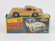 Corgi Toys 261 James Bond DB5 Virtually Mint/Nice box (Toffee Gold)