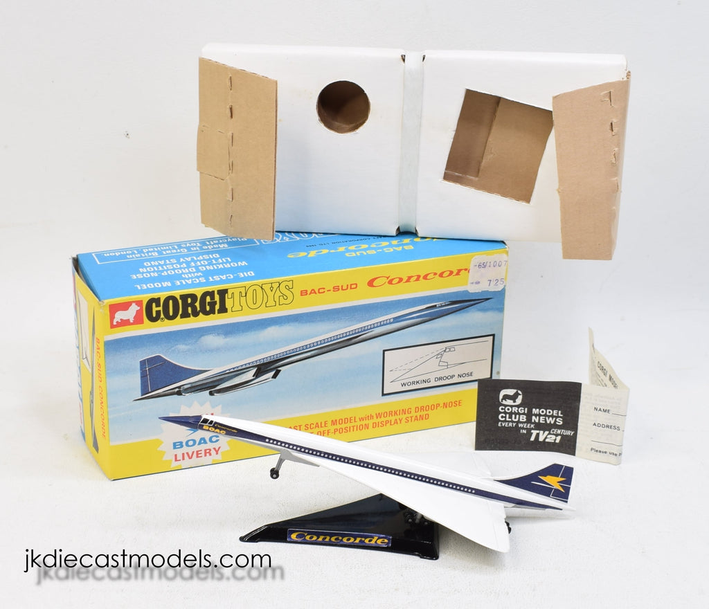 Corgi toys 650 BAC-SUD Concorde BOAC Mint/Boxed – JK DIE-CAST MODELS