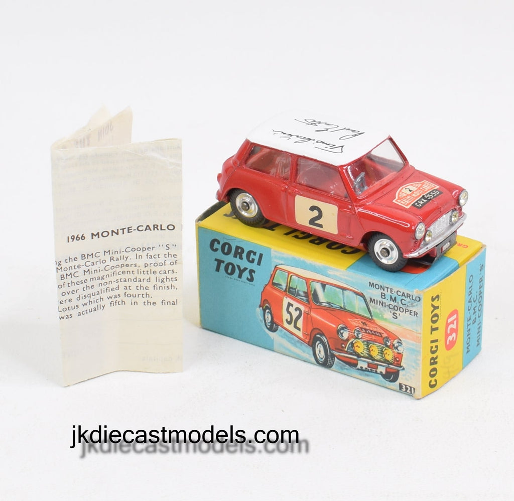 Corgi toys 321 B.M.C Mini Cooper 'S' Virtually Mint/Lovely box