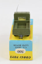 Corgi Toys 500 U.S Army Land-Rover Weapons carrier Virtually Mint/Boxed