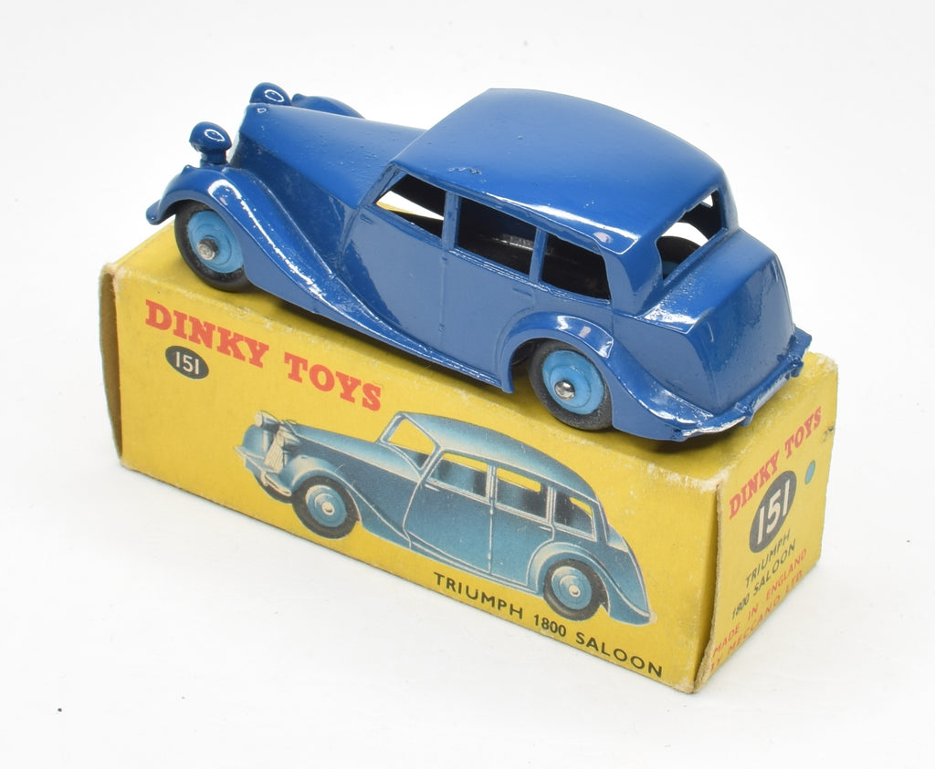 Dinky toys 151 Triumph 1800 Very Near Mint/Boxed (Dark blue & rare