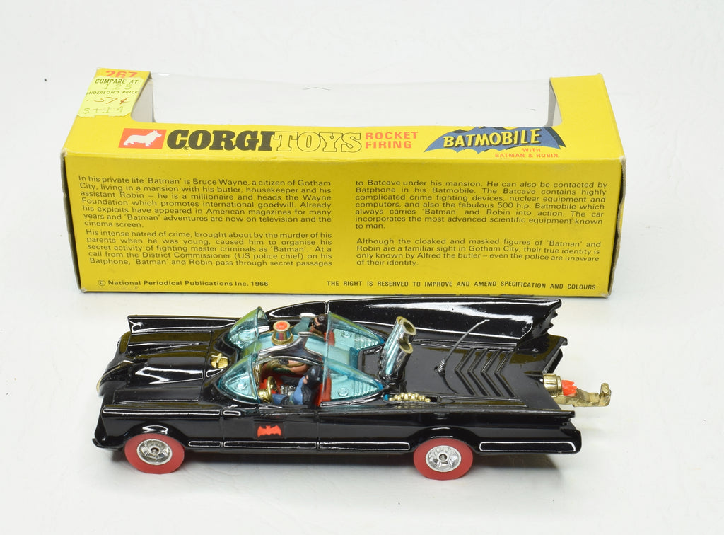 Lot De 2 Batmobile Corgi 267 – Roues Rouges – Collection Métal Batman