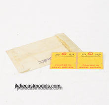 2 x Corgi toys 270 Bond price tabs