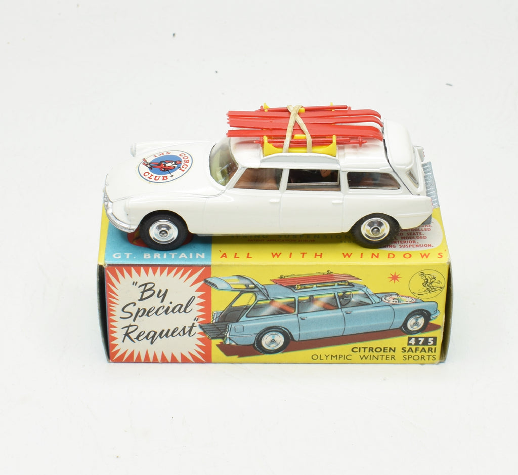 Miniature Corgi 1/43 N°475 – Citroën ID19 Safari Corgi Ski Club (Occasion, Jamais Jouée)