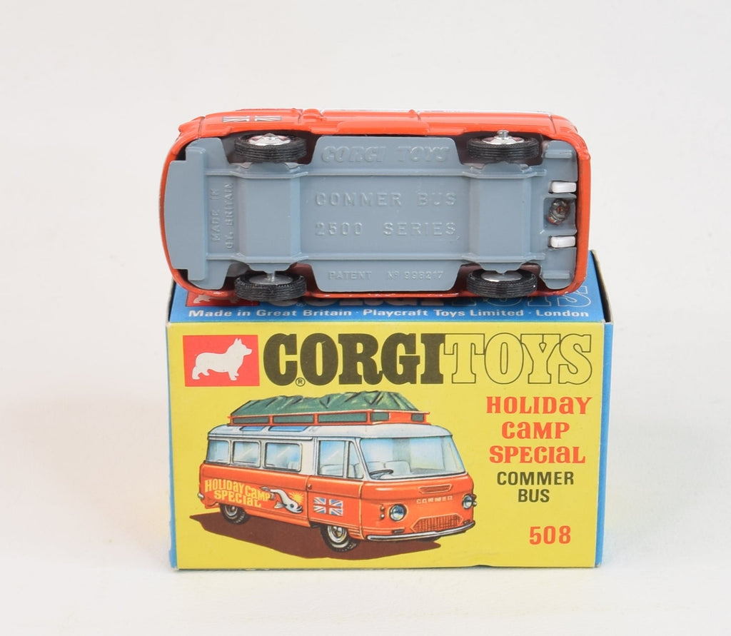 Corgi toys 508 Commer Holiday Camp Bus Virtually Mint/Lovely Box
