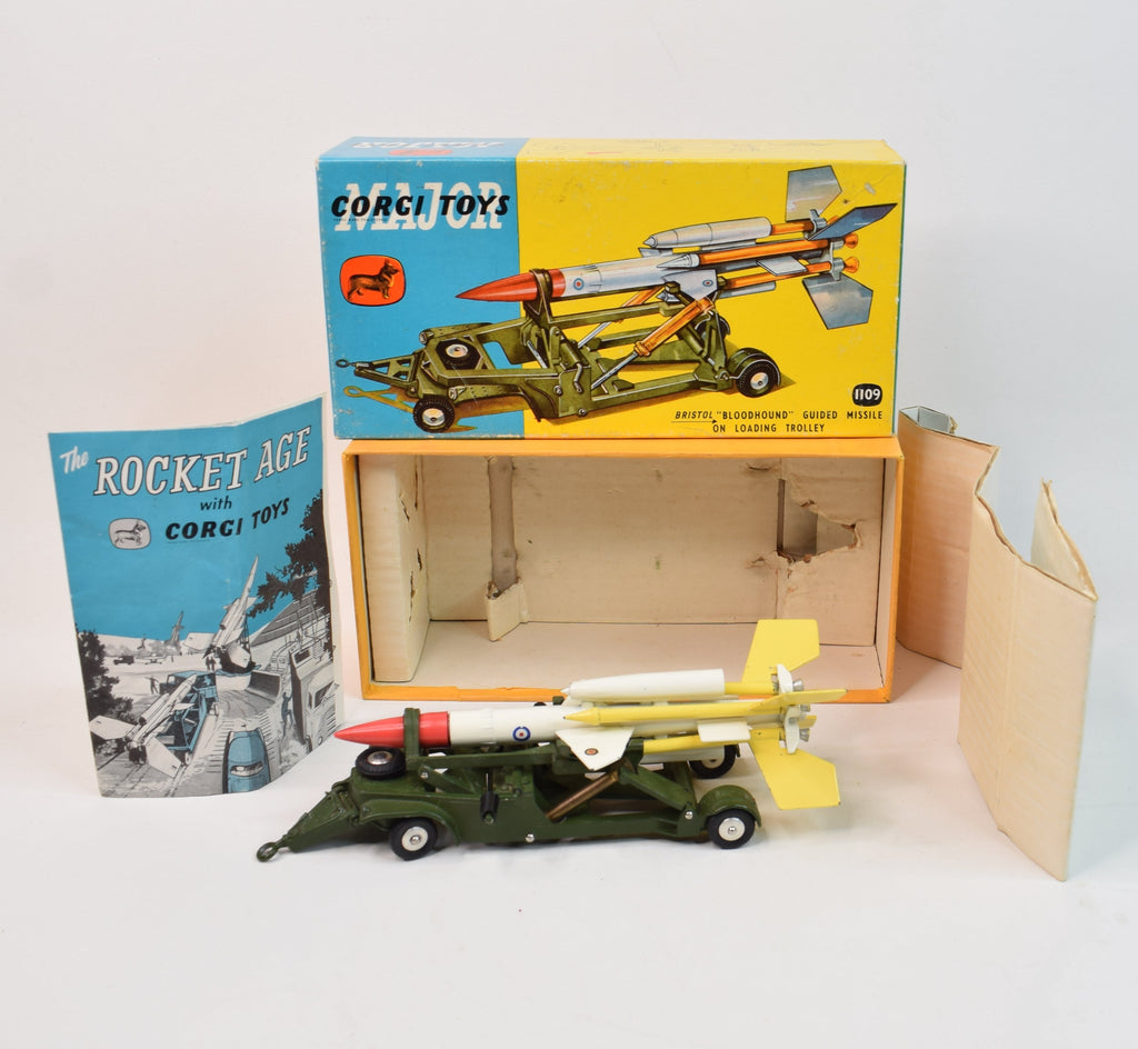 Corgi toys 1109 Bloodhound Guided Missile on loading trolley Very