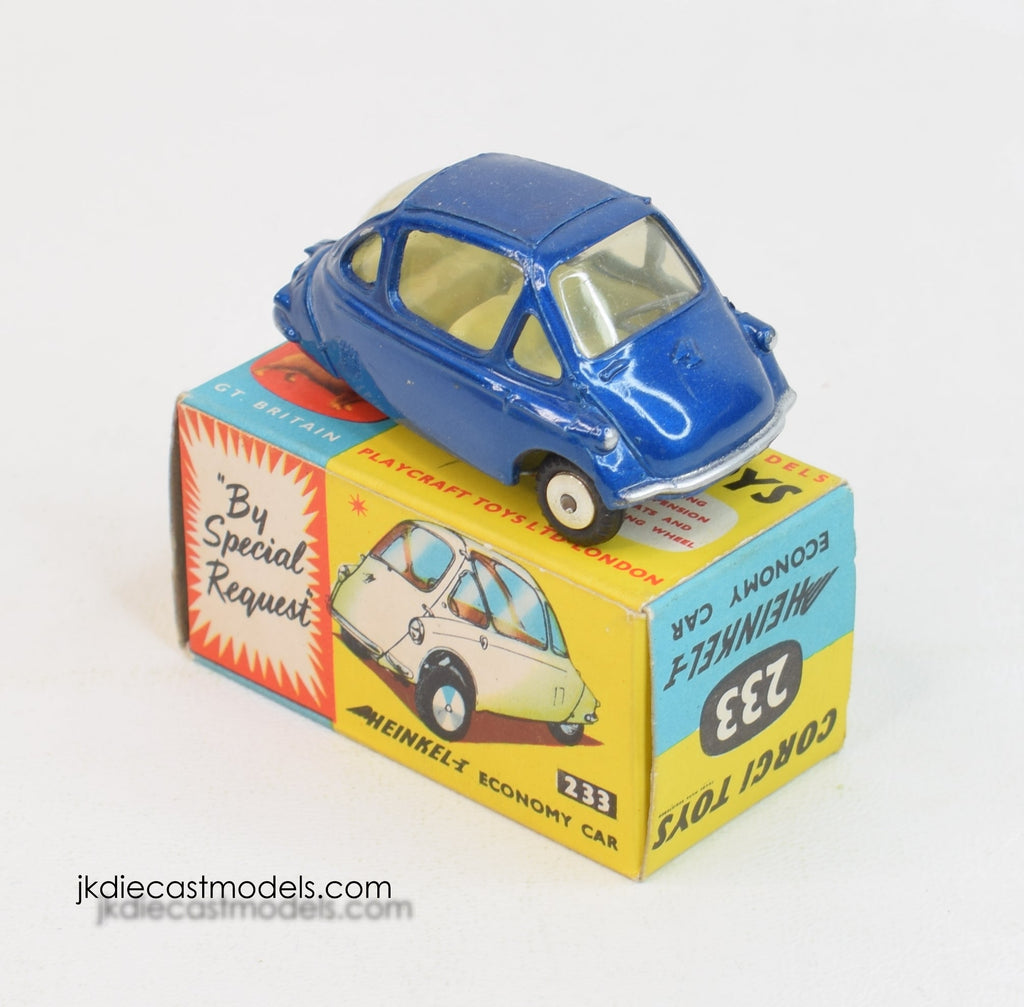 Corgi toys 233 Heinkel Virtually Mint/Nice box (metallic blue