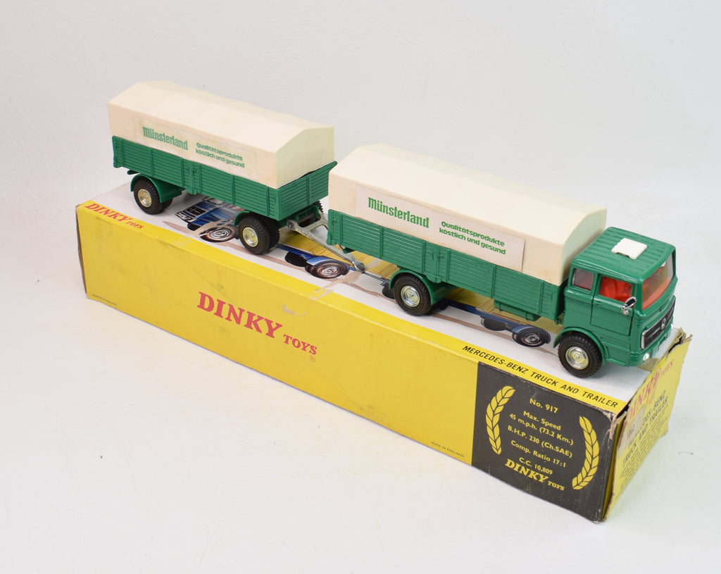 Dinky toys 917 Mercedes 'Munsterland' Truck & Trailer Very Near 