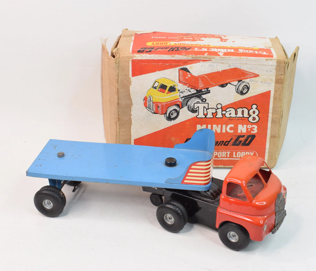 Triang Minic No 3 Articulated Transport Truck Very Near Mint Boxed JK new-zealand-tri-ang-minic-14m-streamlined-tourer-very-near-mint-bo
