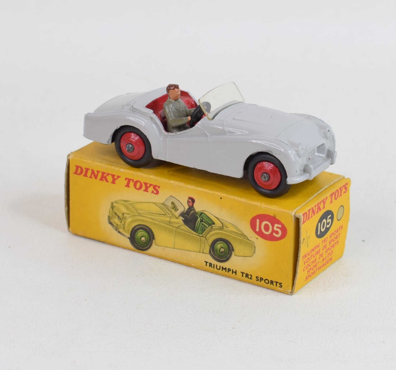 Dinky toys 105 Triumph Tr2 Virtually Mint/Boxed