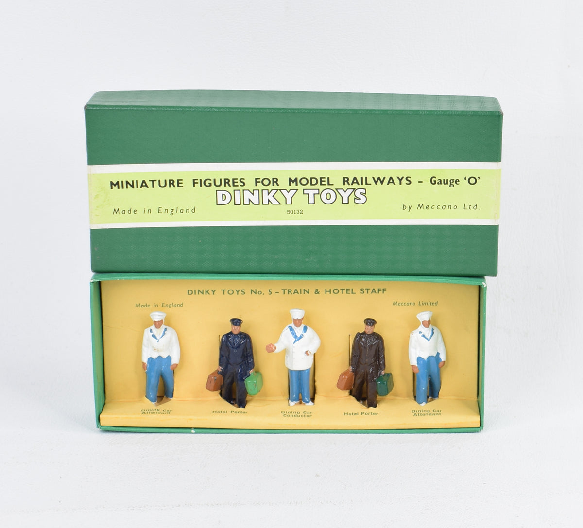 Dinky toys 005 Train & Hotel Staff Virtually Mint/Box