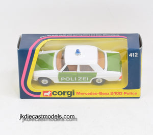 Corgi toys 412 Mercedes 240D Polizei Virtually Mint/Boxed 'Carlton' Collection