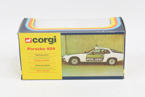 Corgi toys 430 Porsche 924 Polizei Virtually Mint/Boxed 'Carlton' Collection