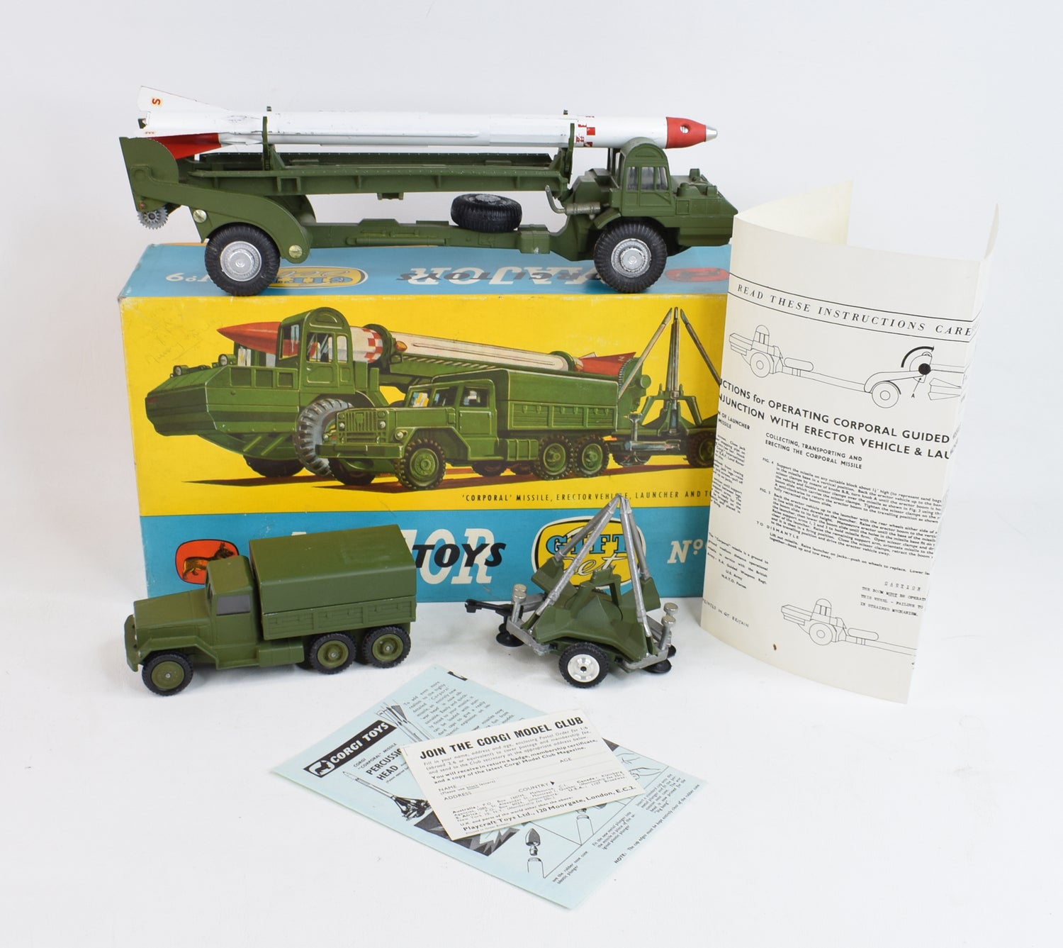 Corgi Gift set 9 Corporal Guided Missile Set Very Near Mint/Boxed