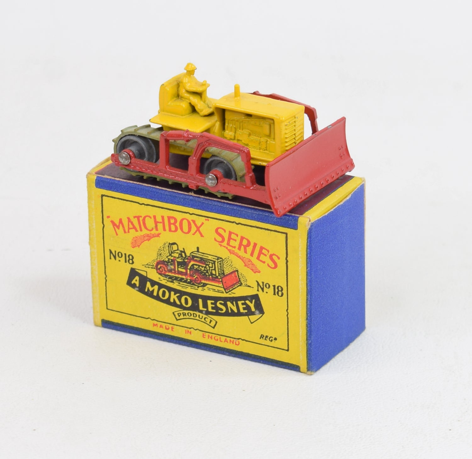 Matchbox Lesney 18 Bulldozer B1 Virtually Mint/Nice box