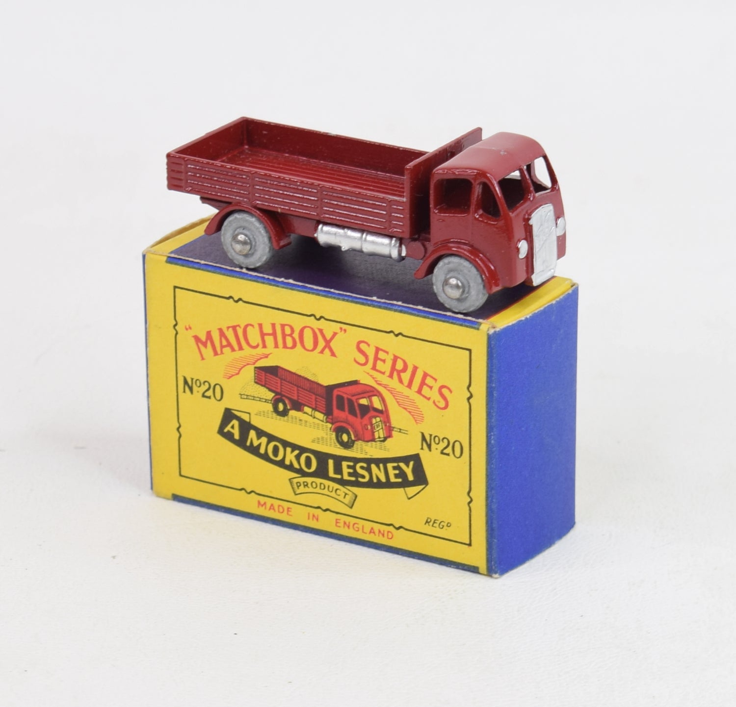 Matchbox Lesney 20 ERF Stake truck MW/B1 Virtually Mint/Nice box