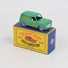 Matchbox Lesney 59 Singer van (Rare dark green)  SPW/B4  Mint/Nice box