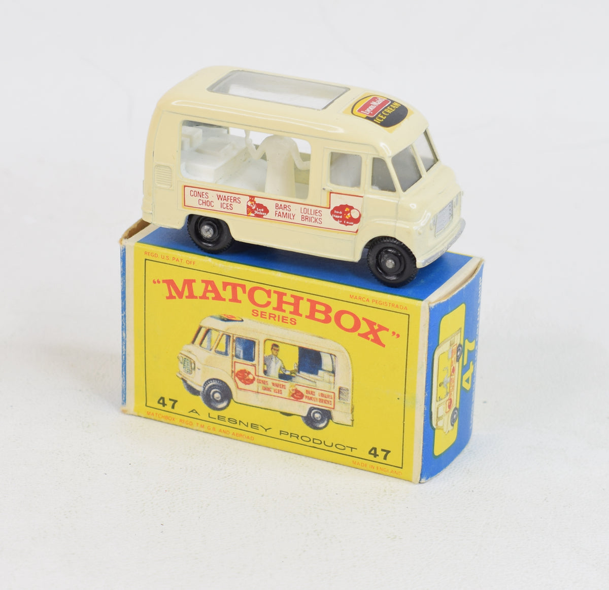 Matchbox Lesney 47 Lord Neilson  Ice cream shop BPW/E box Virtually Mint/Boxed