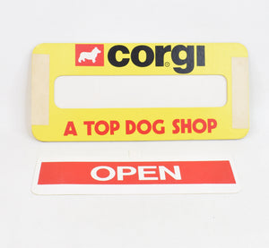 Corgi Shopkeeper's Open/Closed door sign 'A TOP DOG SHOP' (Old store stock)