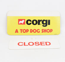 Corgi Shopkeeper's Open/Closed door sign 'A TOP DOG SHOP' (Old store stock)