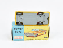 Corgi toys 221 'Chevrolet' New York Taxi Virtually Mint/Nice box