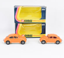 2 x Corgi toys 383 VW 1200 Beetle Virtually Mint/Boxed