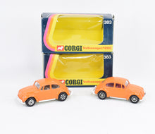 2 x Corgi toys 383 VW 1200 Beetle Virtually Mint/Boxed