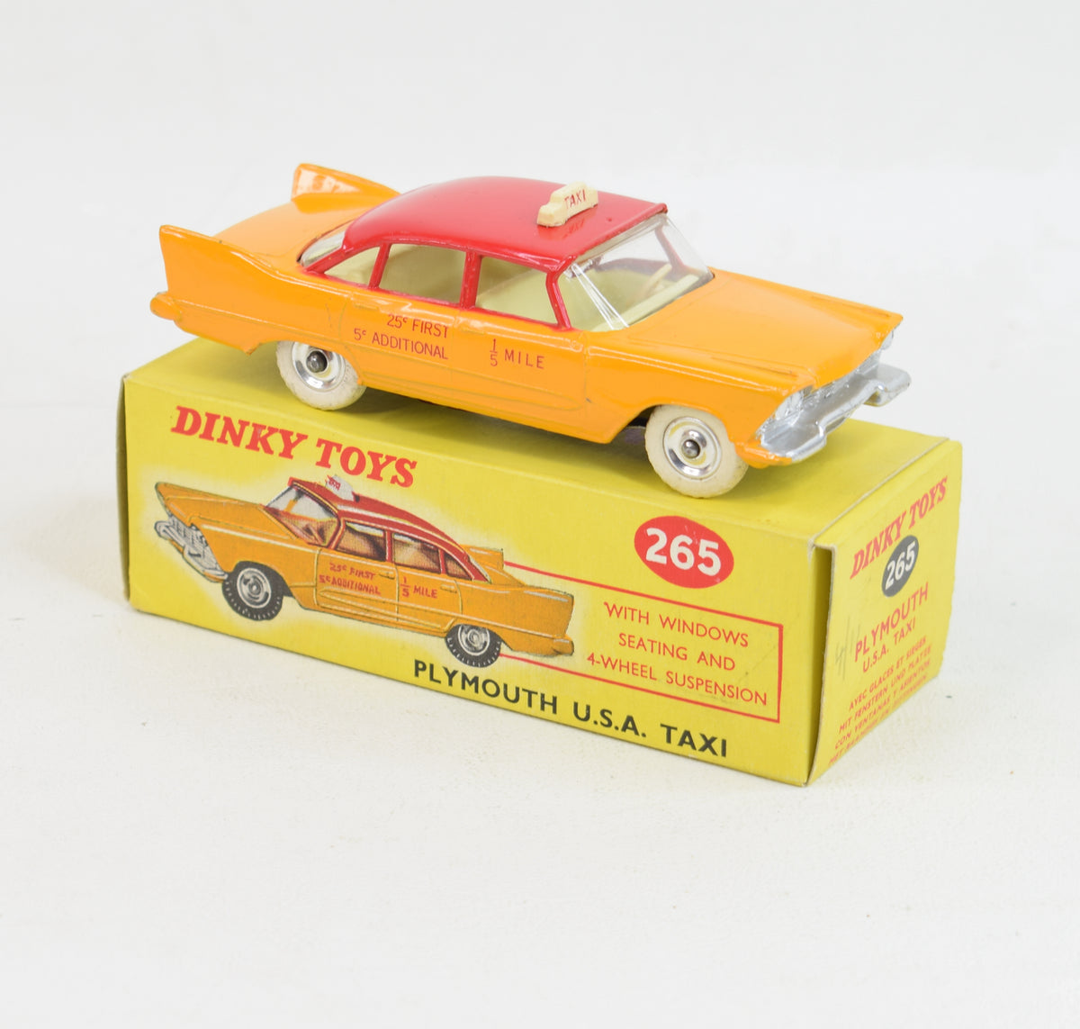 Dinky toys 265 Plymouth U.S.A Taxi Virtually Mint/Nice box