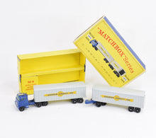 Matchbox Lesney M-9 Interstate Double Freighter Virtually Mint/Nice box (Grey containers)