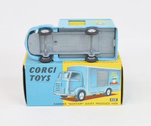 Corgi toys 435 Karrier Bantam Dairy Produce Virtually Mint/Nice box (Shaped hubs)