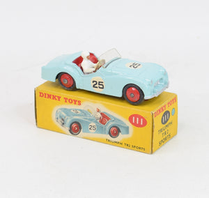 Dinky toys 111 Triumph Tr2 Virtually Mint/Nice box (Light blue)