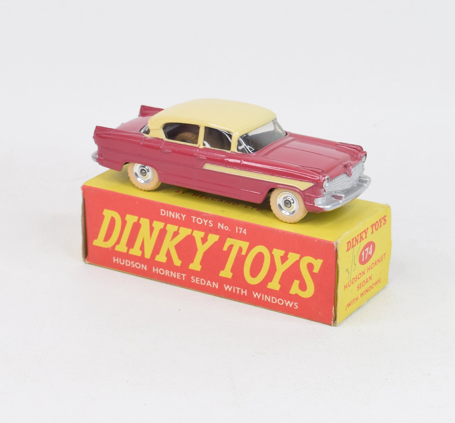 Dinky Toys 174 Hudson Hornet Virtually Mint/Nice box (Plum issue)