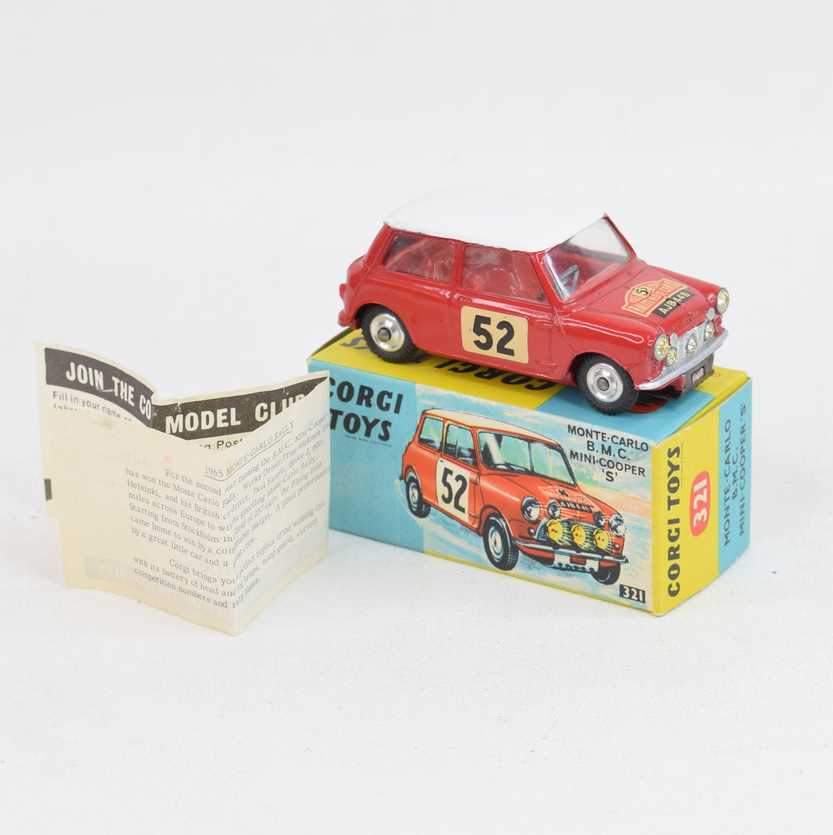 Corgi toys 321 B.M.C Mini Cooper 'S' Virtually Mint/Nice box