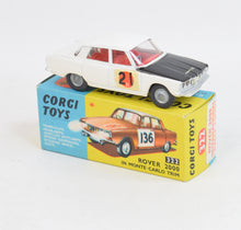 Corgi toys 322 Rover 2000 'International Rally Finish' Virtually Mint/Nice box