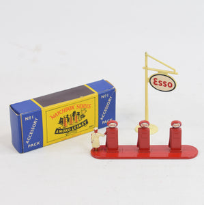 Matchbox Lesney Accessory pack 1 Filling station Virtually Mint/Boxed