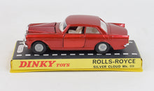 Dinky toy 127 Rolls-Royce Silver Cloud Virtually Mint/Boxed (detailed cast hubs)