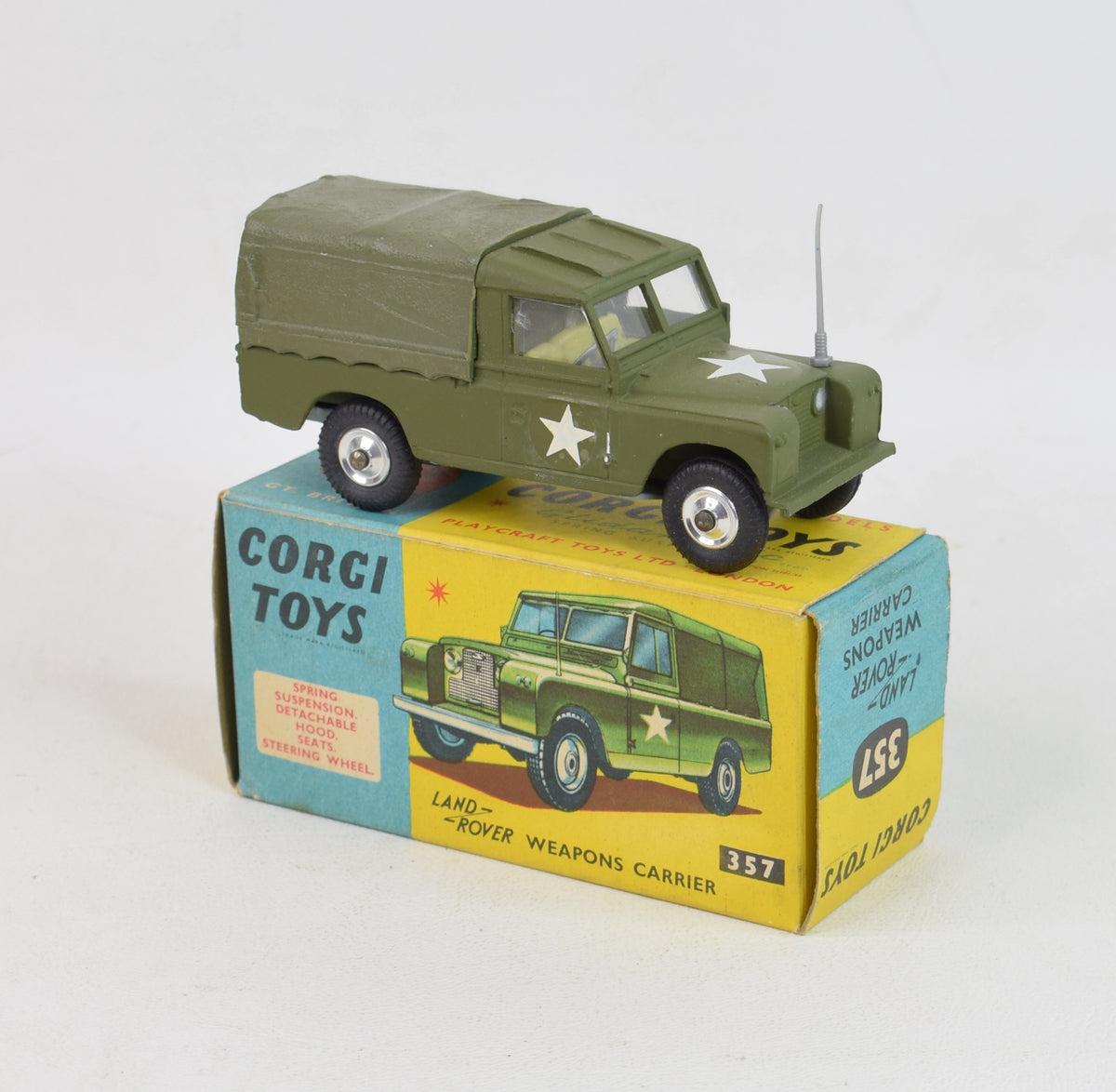 Corgi Toys 357 Land-Rover Weapons carrier Virtually Mint/Boxed