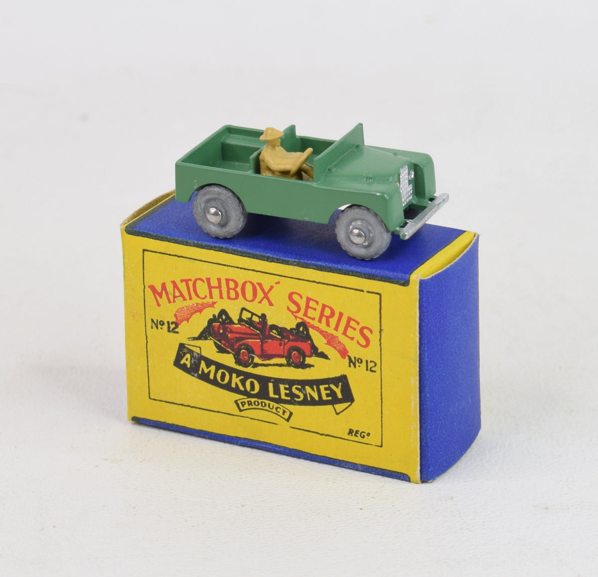 Matchbox Lesney 12 Land Rover RW/B1 box Virtually Mint/Lovely box