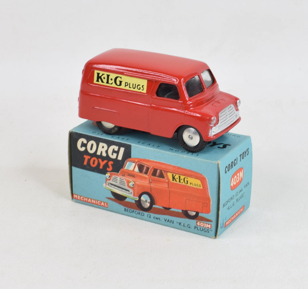 Corgi toys 403m Bedford Dormobile 'K.L.G' Virtually Mint/Nice box