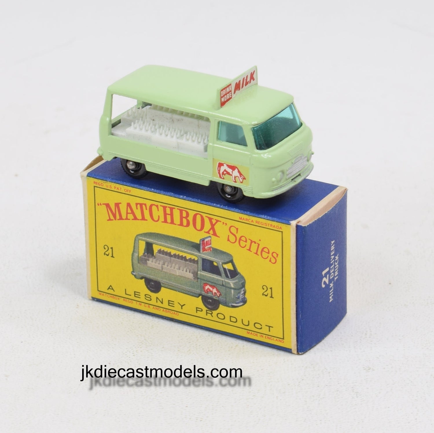 Matchbox Lesney 21 Milk delivery truck Virtually Mint/Nice box