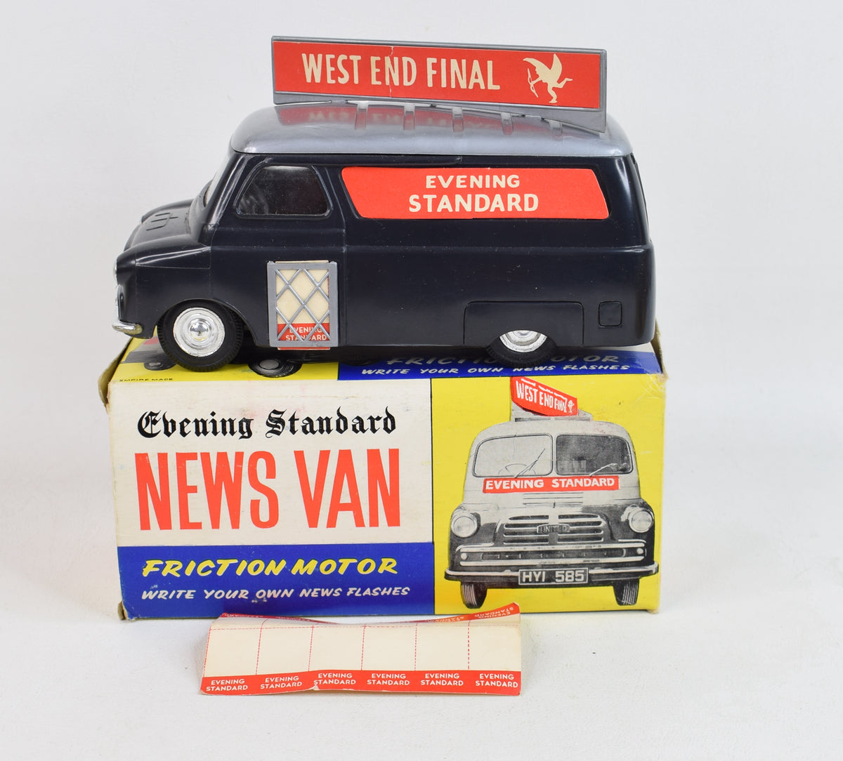 Japanese Fairylite plastic 161 Bedford Evening Standard van (Corgi toys 421)