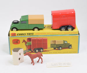 Corgi Toys Gift Set 2 - Land-Rover with Rice's Trailer - Virtually Near Mint/Boxed