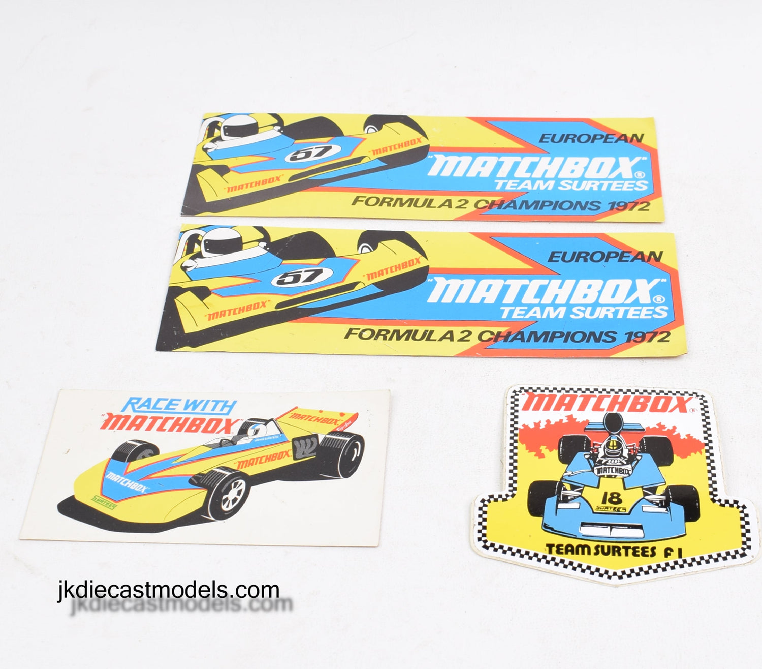 Matchbox 1972 Team Surtees stickers