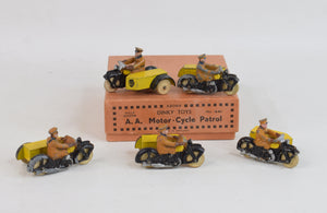 Pre war Dinky 44b A.A Motor.cycle Patrol trade set (incomplete)