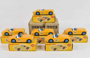 Trade box of 6 Dinky 109 Austin Healey sports cars