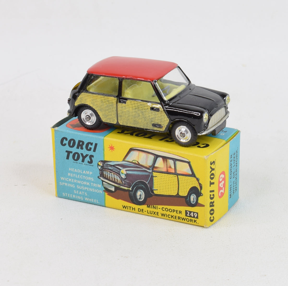 Corgi toys 249 Mini-Cooper Wickerwork Virtually Mint/Boxed