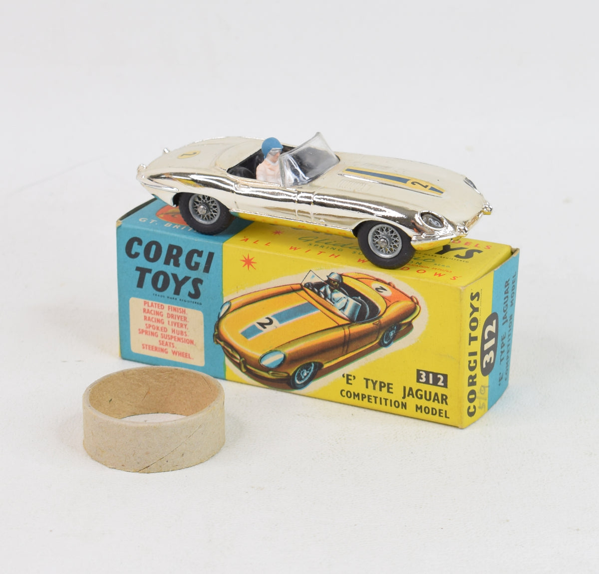 Corgi Toys 312 Competition E type Virtually Mint/Nice box